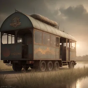 Vintage locomotive at an old railway station