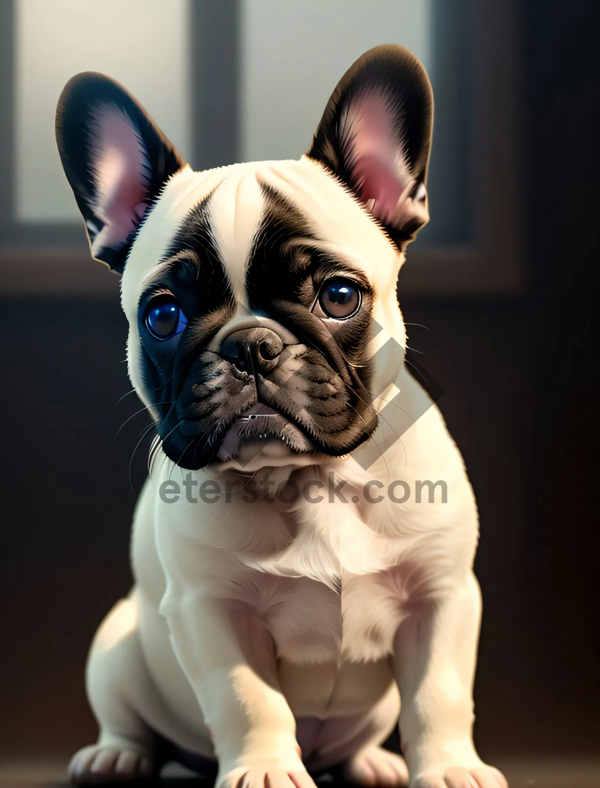 Picture of Wrinkle-adorned cutie, the adorable bulldog terrier puppy, brings immense joy and charm
