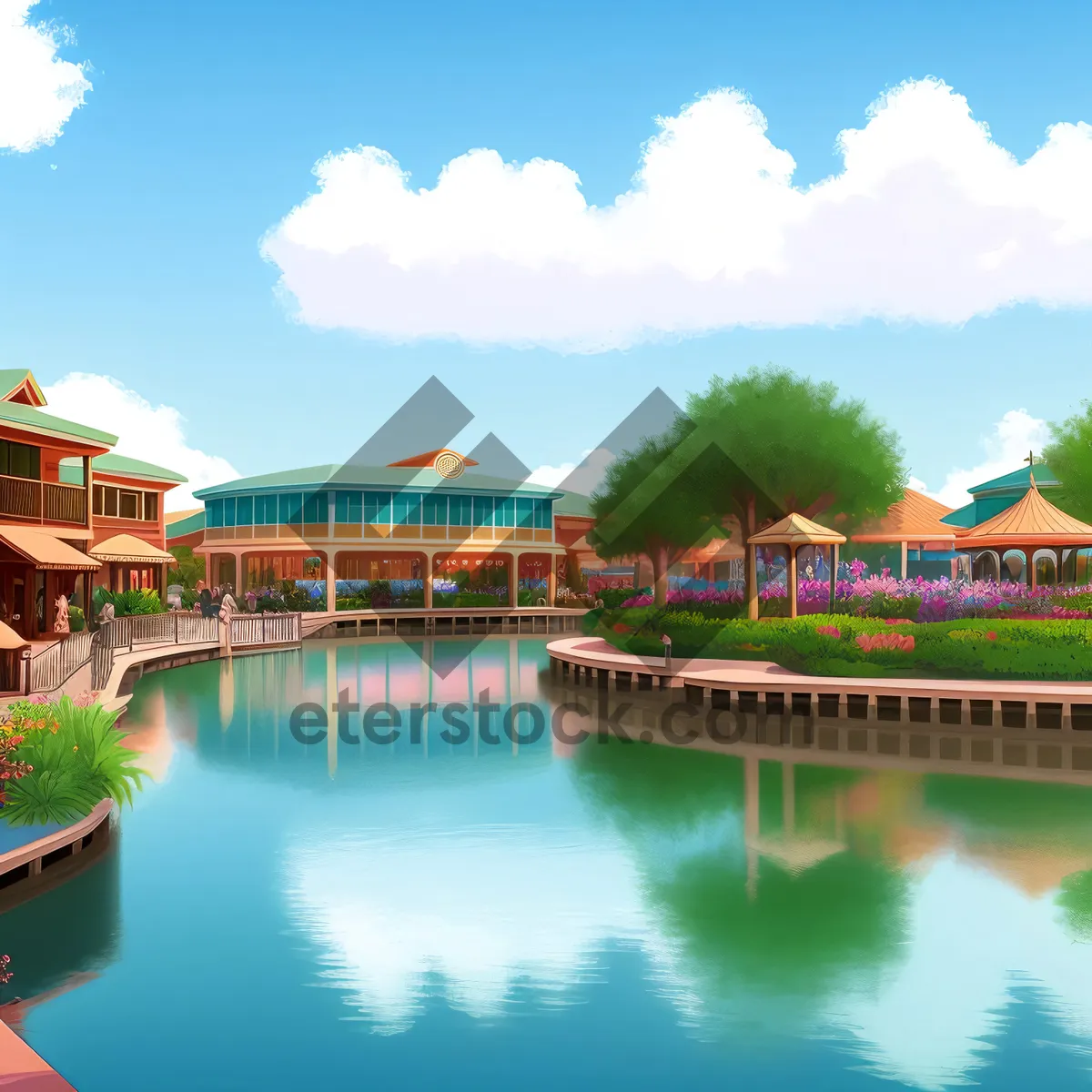 Picture of Serene Waterfront Villa in Charming Resort Town