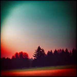 Majestic Sunset Over the Silhouetted Horizon