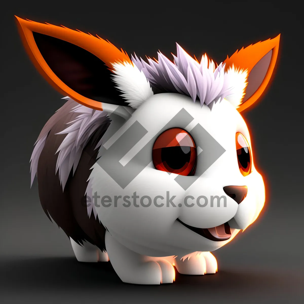 Picture of Cute 3D Cartoon Piggy Bank with Money in a Pumpkin