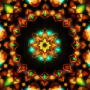 Vibrant Fractal Lighting: A Colorful Kaleidoscope of Abstracts.