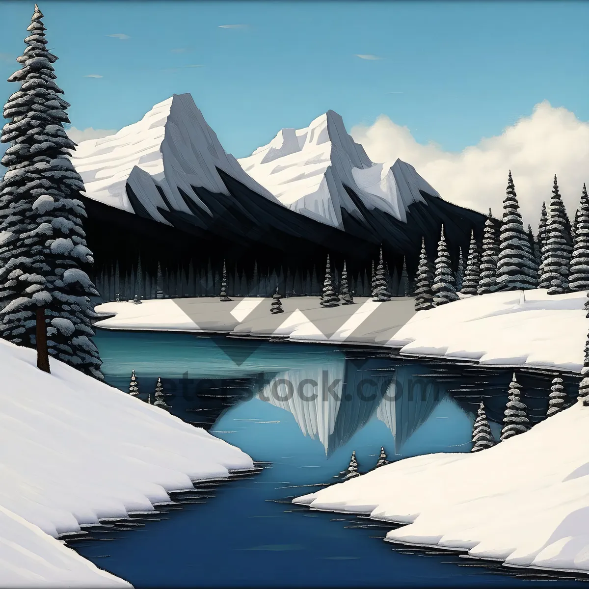 Picture of Winter Mountain Vacation Resort Landscape Sky View