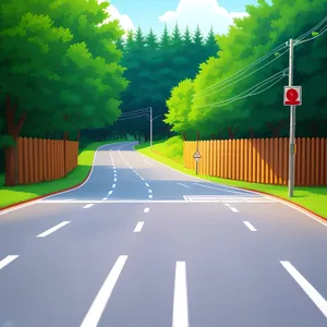 Serene Countryside Road Through Cloud-Filled Sky