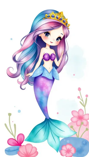 Royal Cartoon Princess Clip Art Illustration