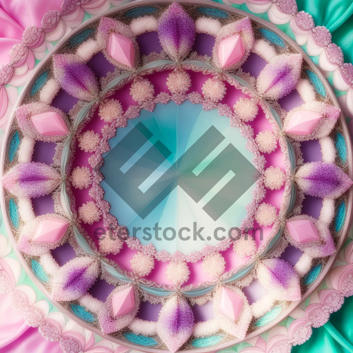 Picture of Vibrant Floral Kaleidoscope Design