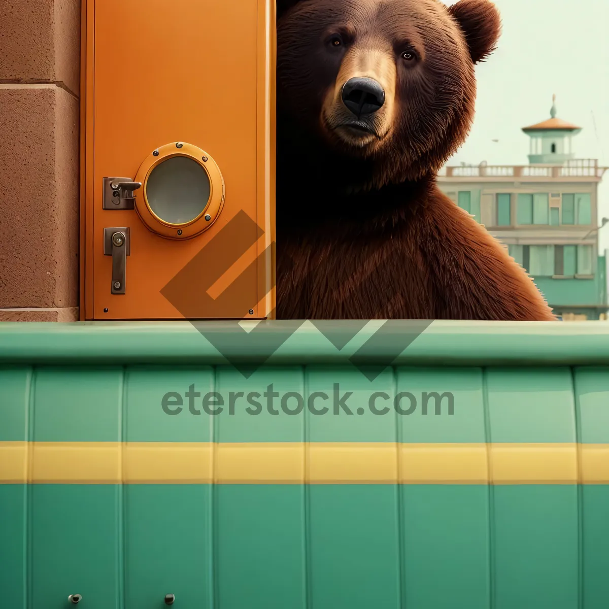 Picture of Brown Teddy Bear in Wildlife Zoo