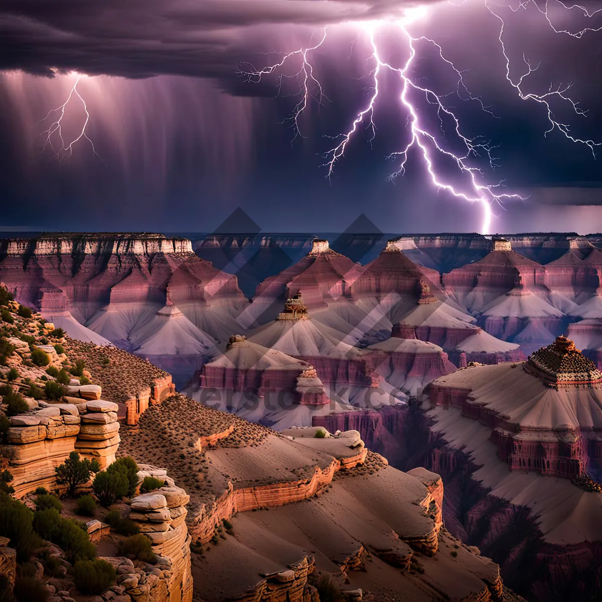 Picture of Sunset over National Park with Mountain and Canyon Views