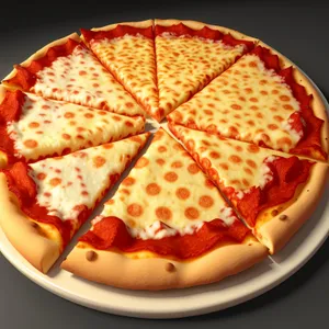 Delicious Gourmet Pizza with Pepperoni and Cheese