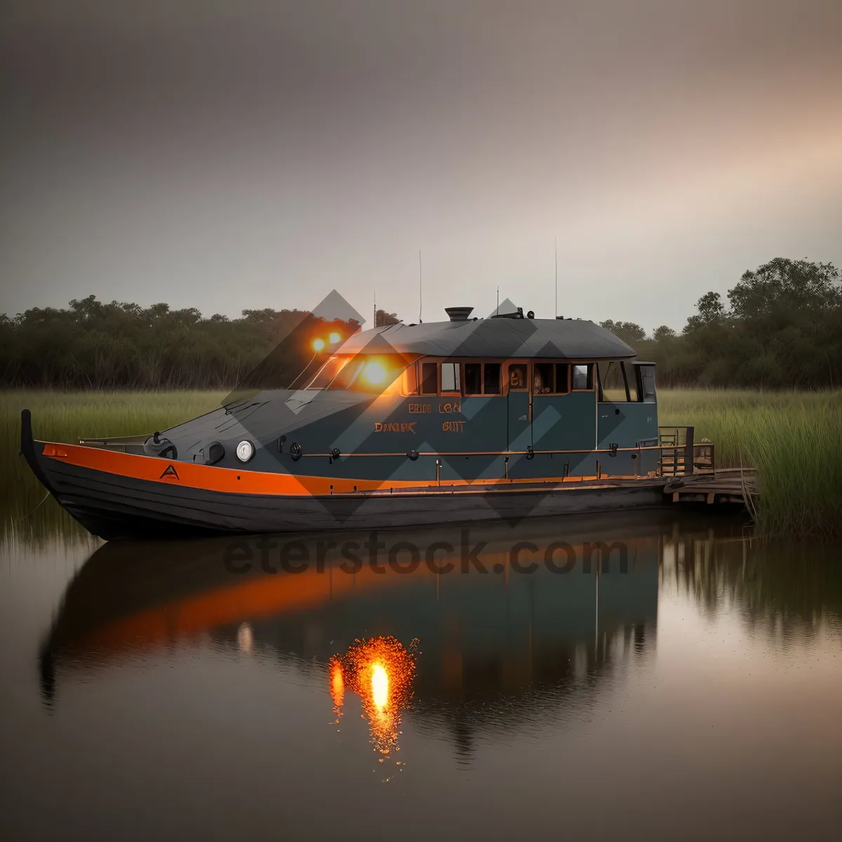 Picture of River Travel: Majestic Boathouse on the Marina