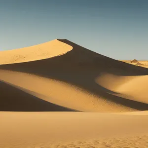 Vibrant Sunset over Moroccan Desert Dunes