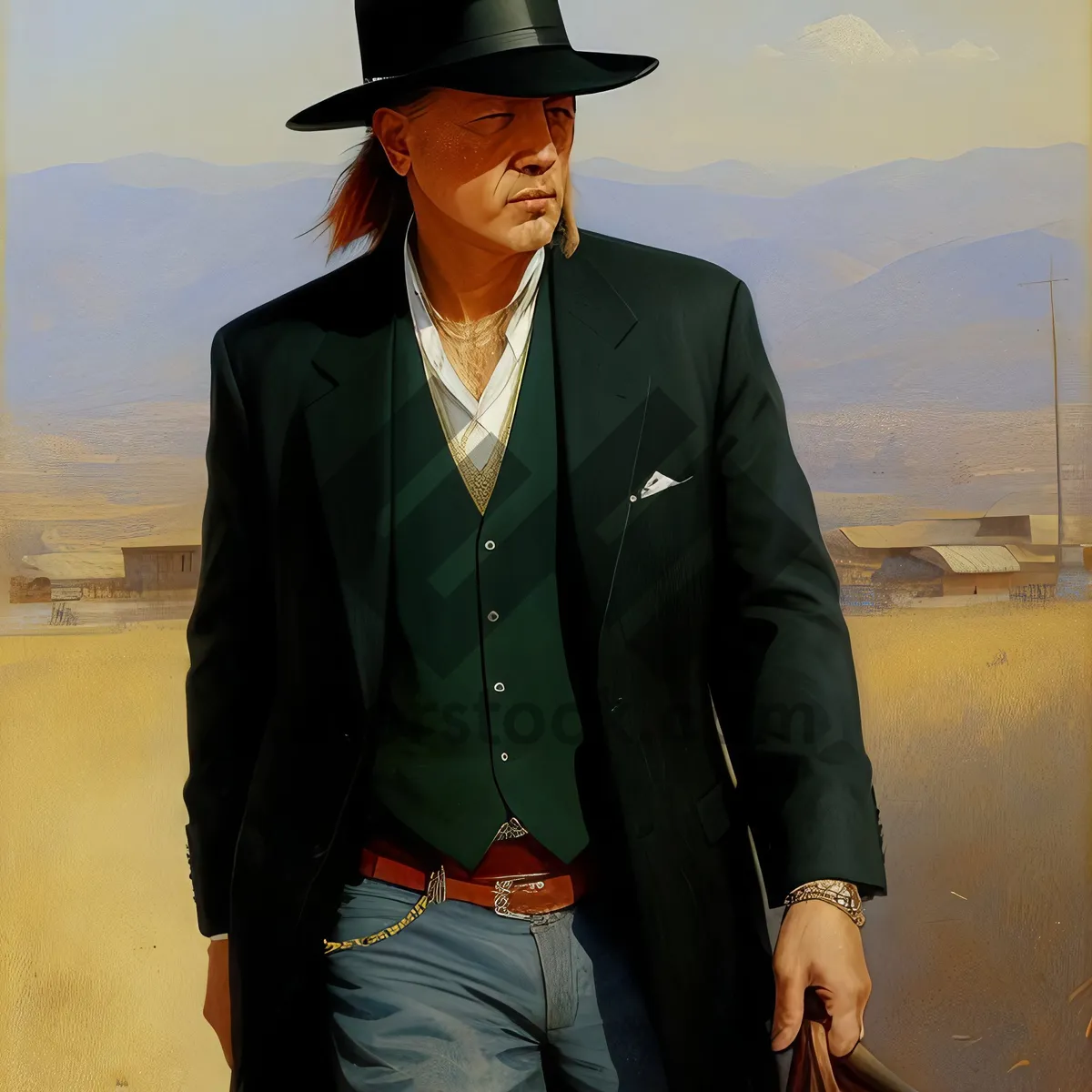 Picture of Successful Male Business Professional in Cowboy Hat