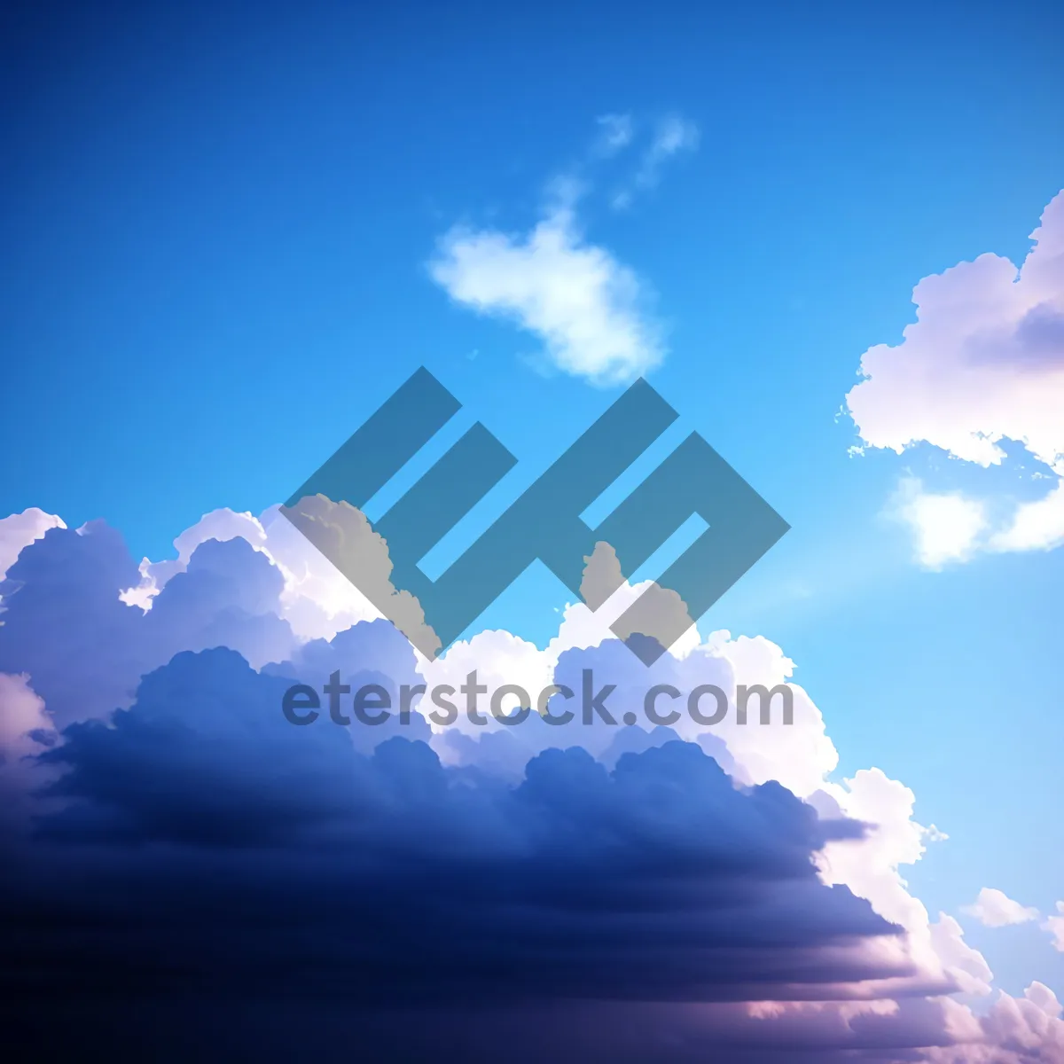 Picture of Cloudscape over sunny azure skies