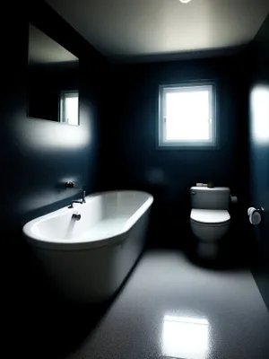Modern Luxury Bathroom Interior with Clean Wall Tiles