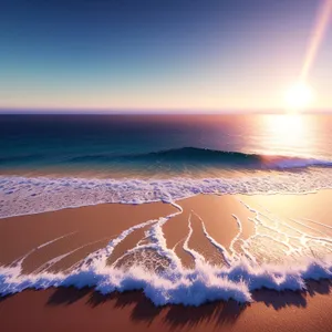 Sunset Serenity on Tropical Coastline