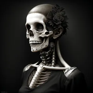 Macabre Sculpted Skull: A Terrifying Tribute to Anatomy