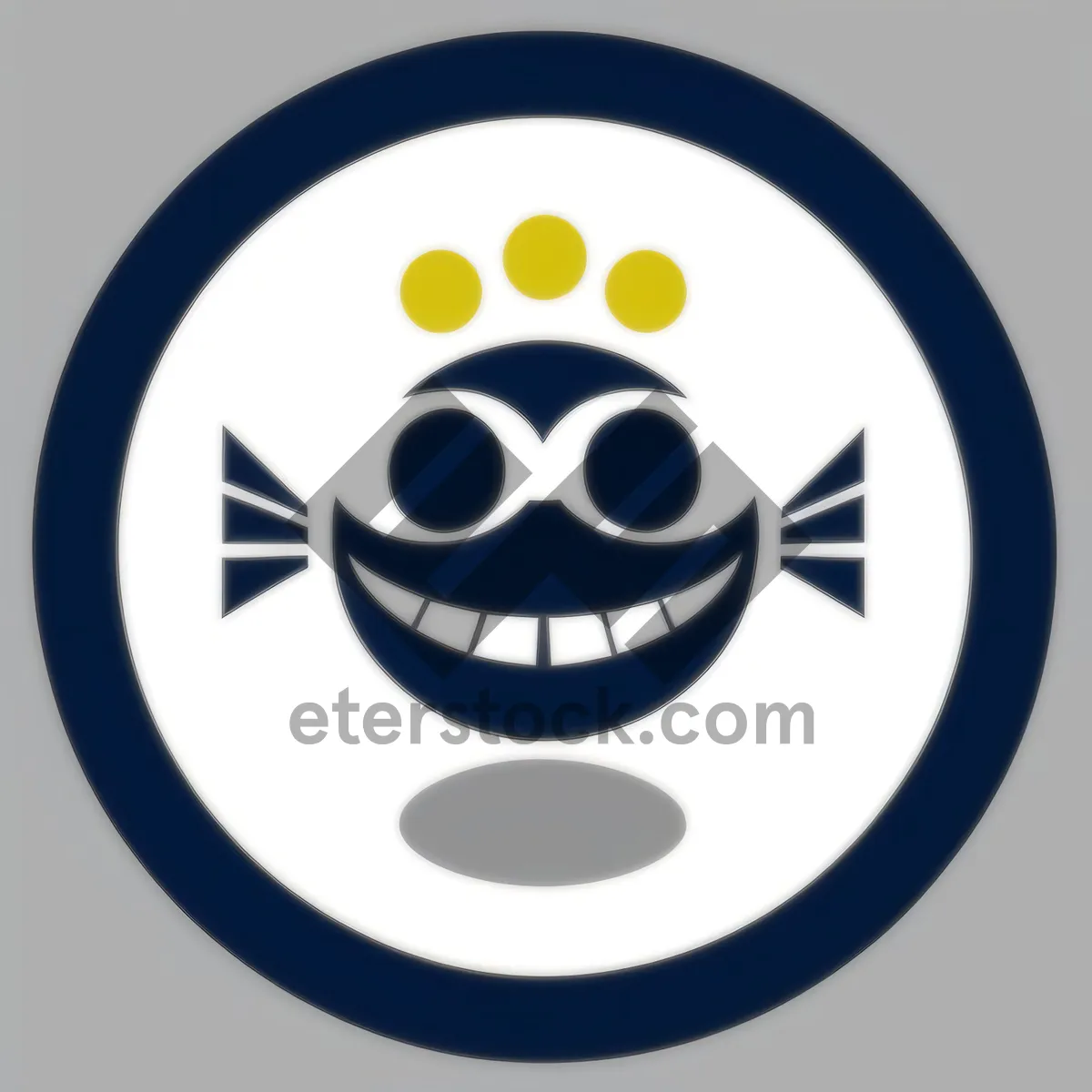 Picture of Dangerous Poison Icon - Black Hazard Symbol Button