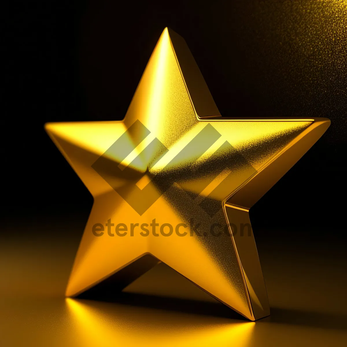 Picture of Sparkling 3D Star Icon in Shiny Box Design