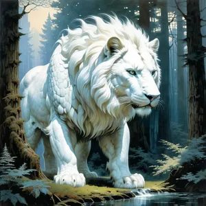 Safari Wildlife: Majestic White Tiger in the Wild