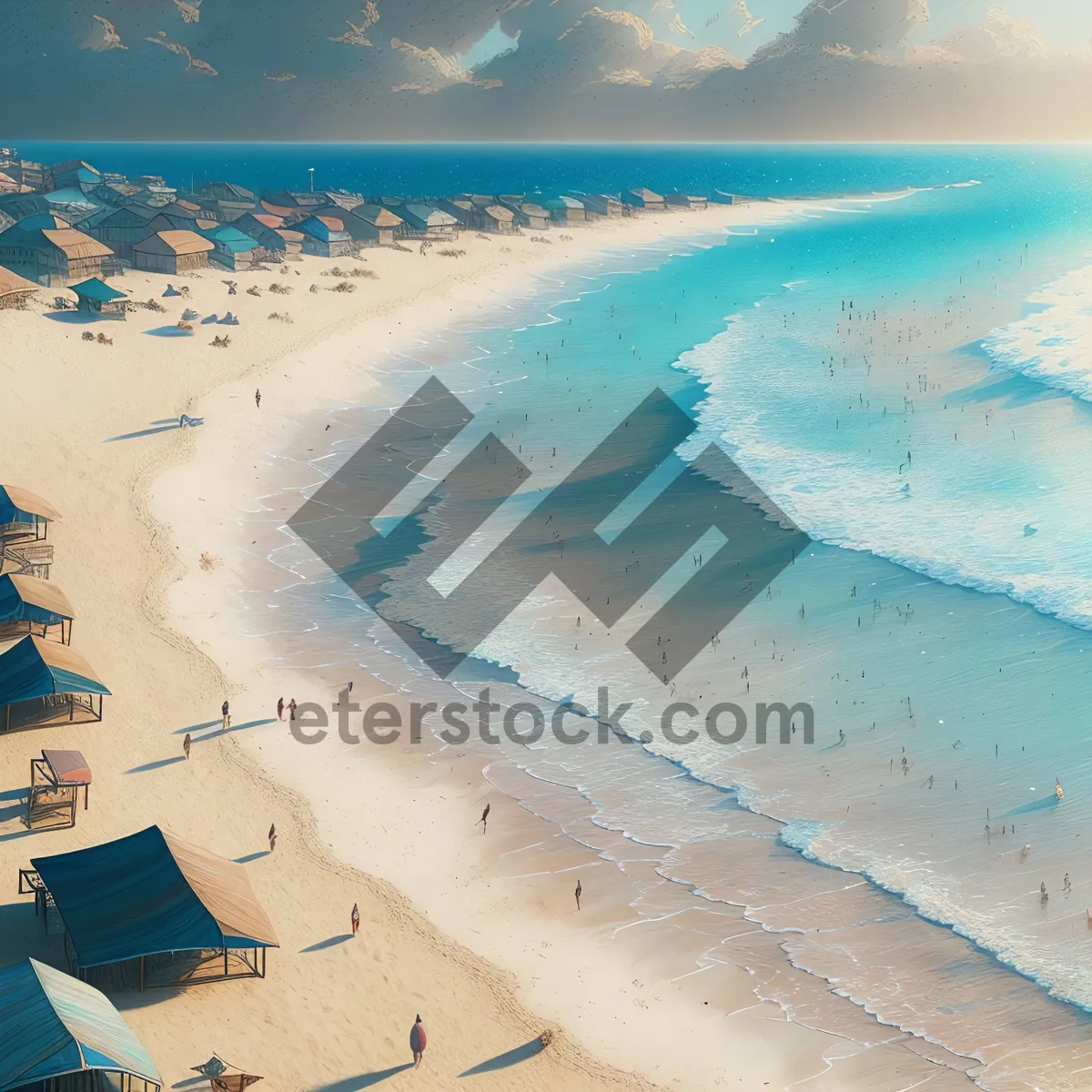 Picture of Exquisite Beachscape: Turquoise Waters and Golden Sands