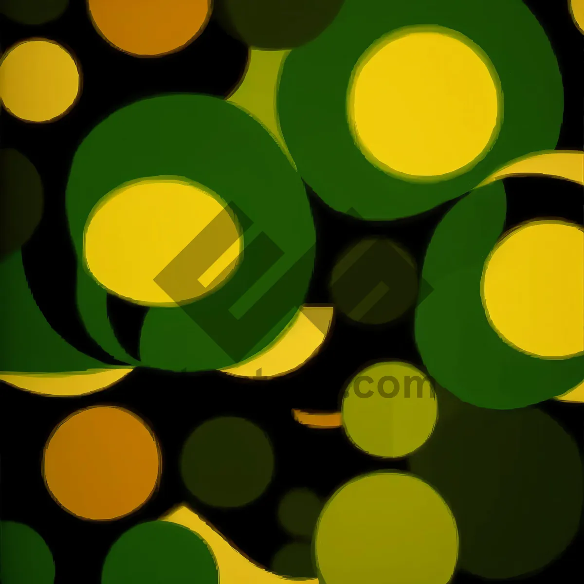 Picture of Bright Yellow Polka Dot Circle Button Set