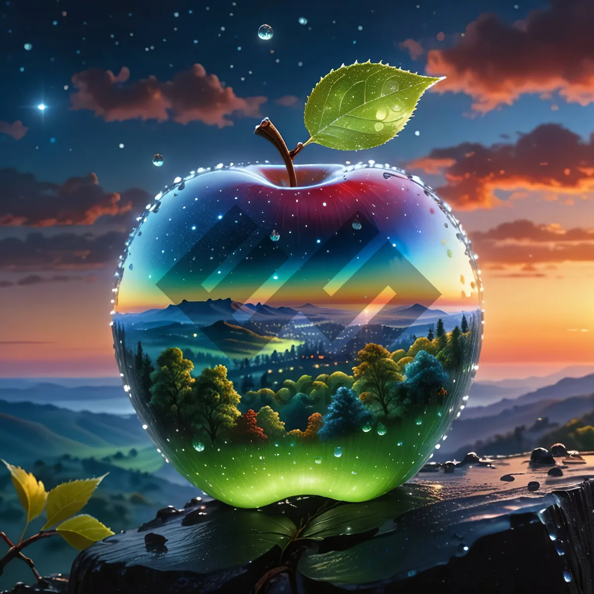Picture of 3D Earth bowl planet sphere globe