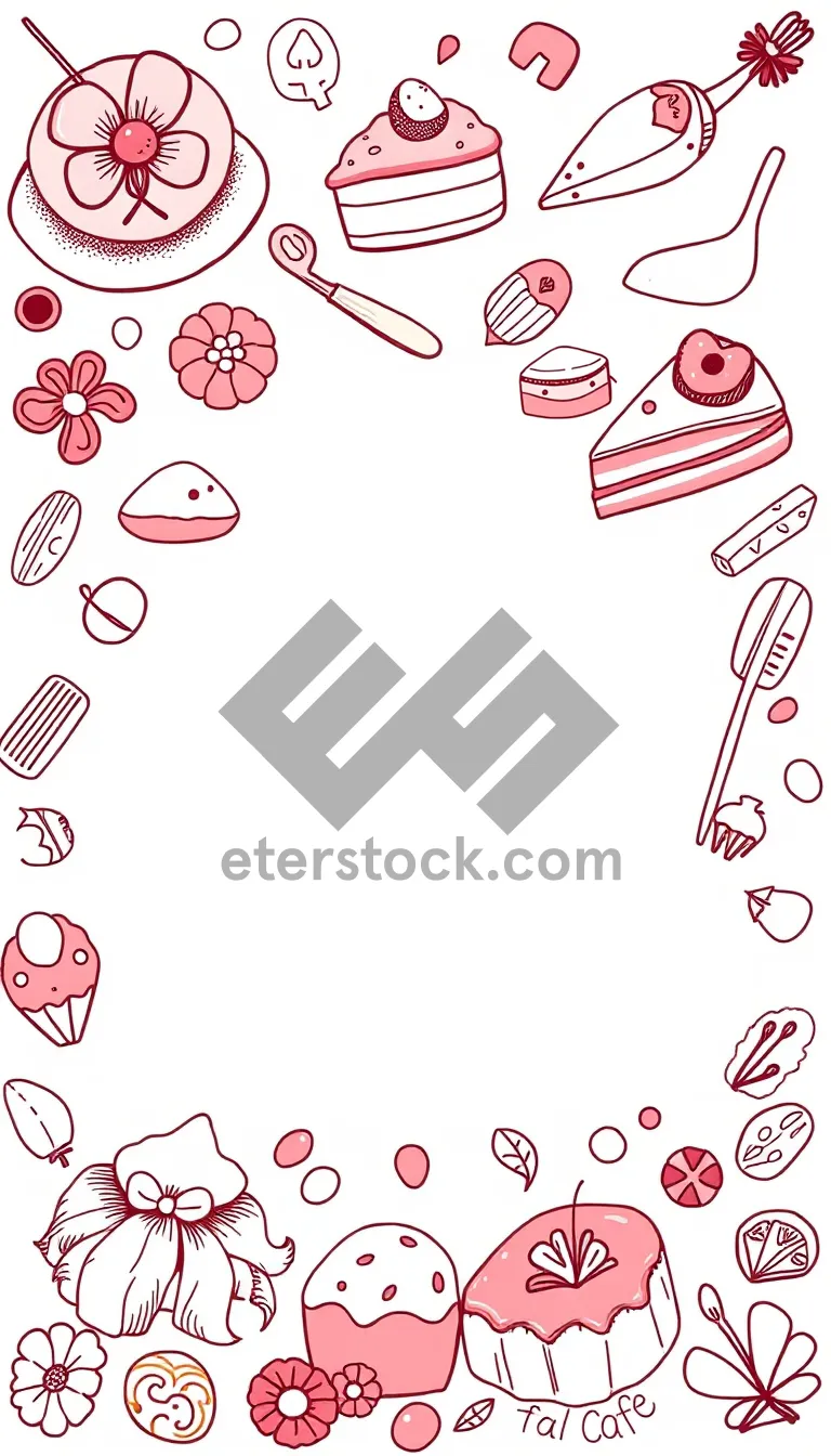 Picture of Floral Heart Border Design for Valentine's Day Card