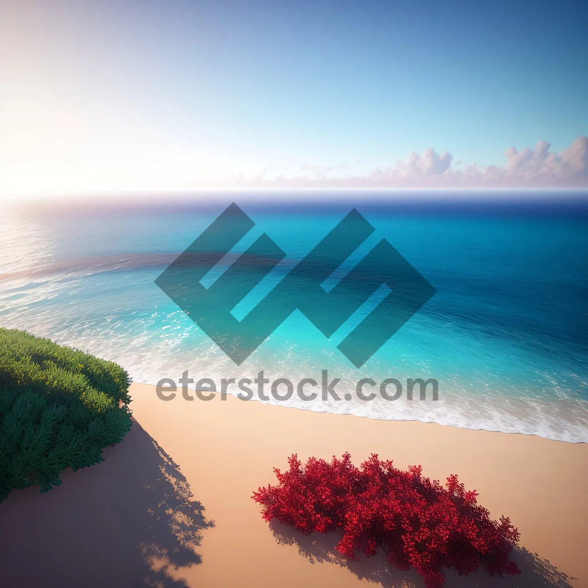 Picture of Turquoise Wave at Tropical Beach Paradise
