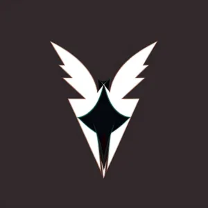 Shining Heraldic Symbol with Gem Reflection