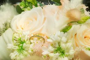 White Rose Wedding Bouquet for Spring Ceremony