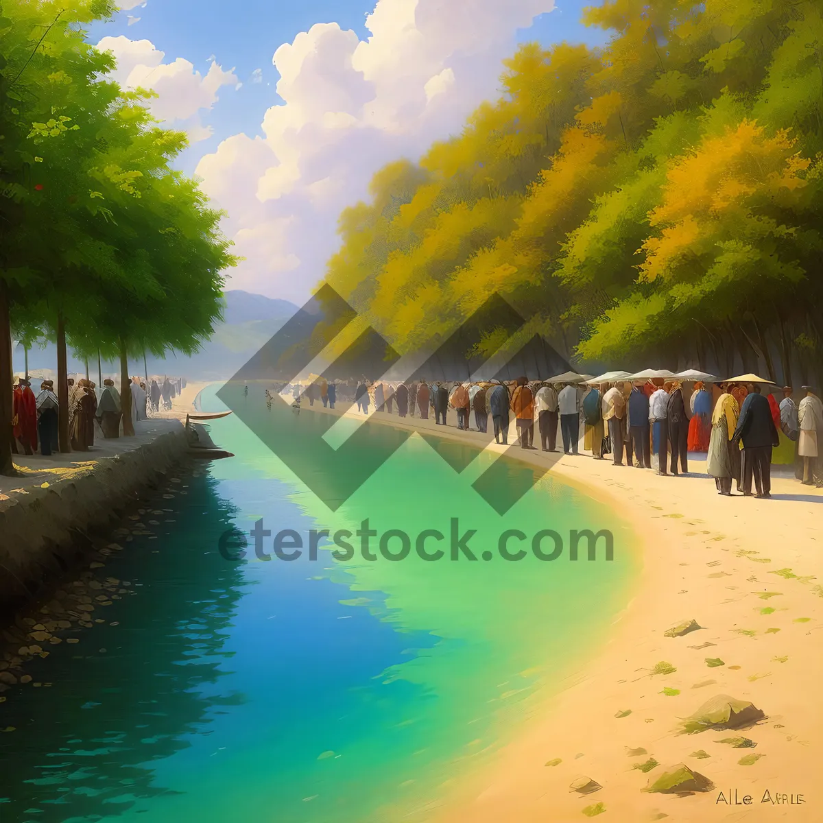 Picture of Serene Sunset over Tropical Beach