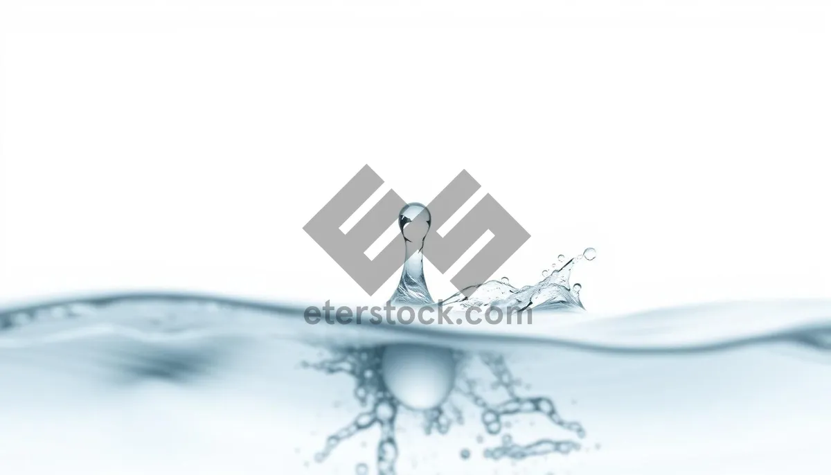 Picture of Crystal clear water splash with bubbles