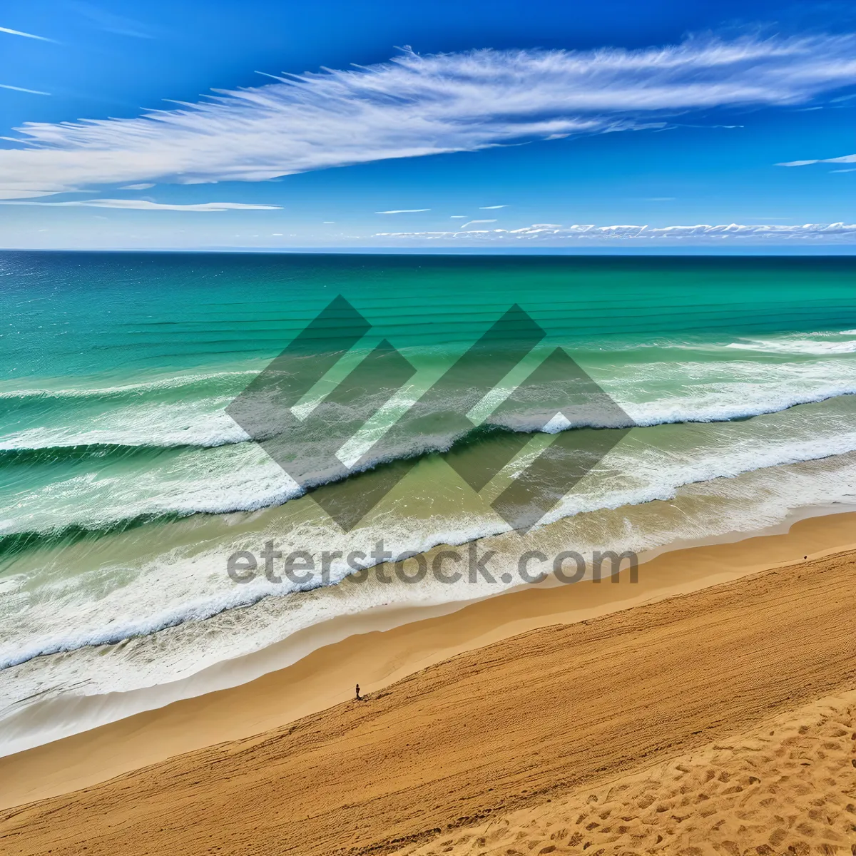 Picture of Tranquil seashore under clear turquoise skies