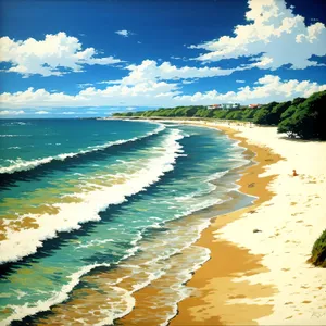 Exotic Beach Paradise with Turquoise Waters