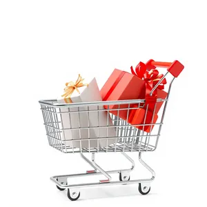 3D Shopping Cart on Wheels - Business Finance