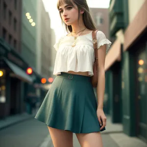 Seductively Stylish Lady in Stunning Miniskirt