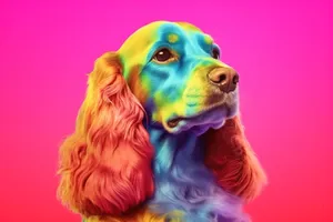 Cute Cocker Spaniel Puppy Portrait in Studio