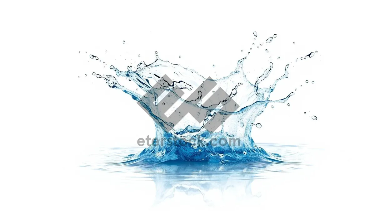 Picture of Clear ice water splash with ripple pattern.