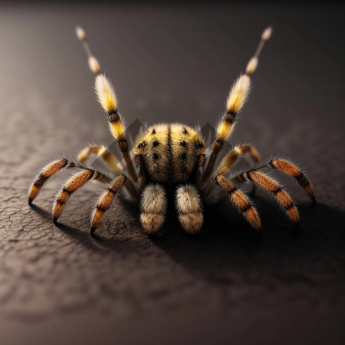 Picture of Black & Gold Garden Spider: Majestic Arachnid Basking in Garden Serenity