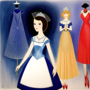 Artistic Fashion Boutique Dress Cartoon