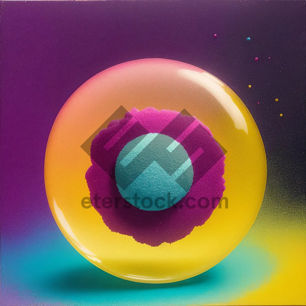 Picture of Vibrant Colorful Shiny 3D Button Design