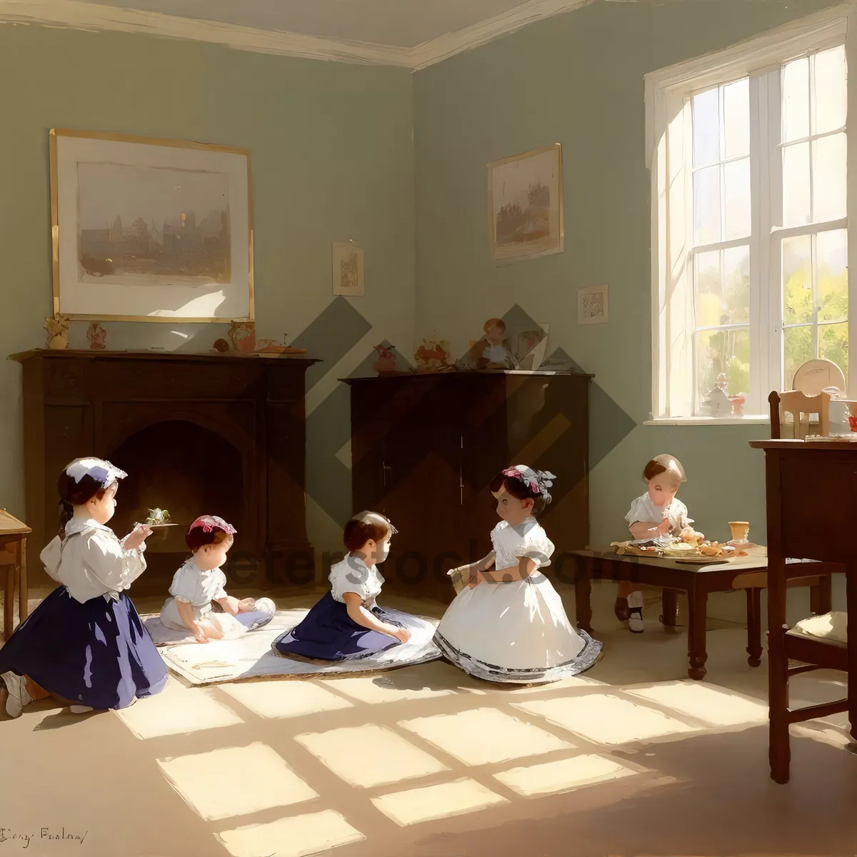 Picture of Educators Convene: Professional Classroom Meeting with Smiling Team