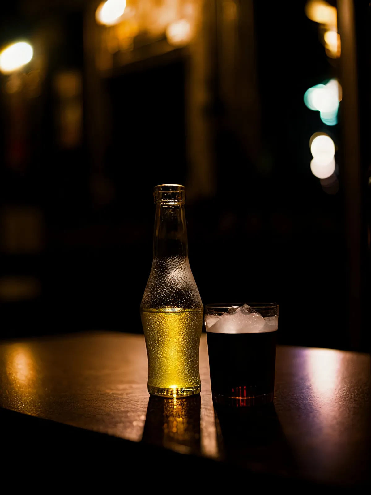 Picture of Chilled Celebration in Glass: Wine, Champagne, and Beer Bottles