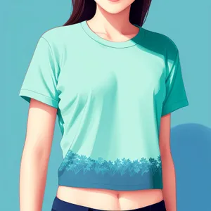 Stylish Smiling Model in Casual Shirt Pose