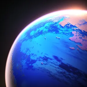 Stellar Sphere: Earth's Celestial Moonlit Night
