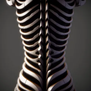 Coiled Zebra: 3D Black Spring