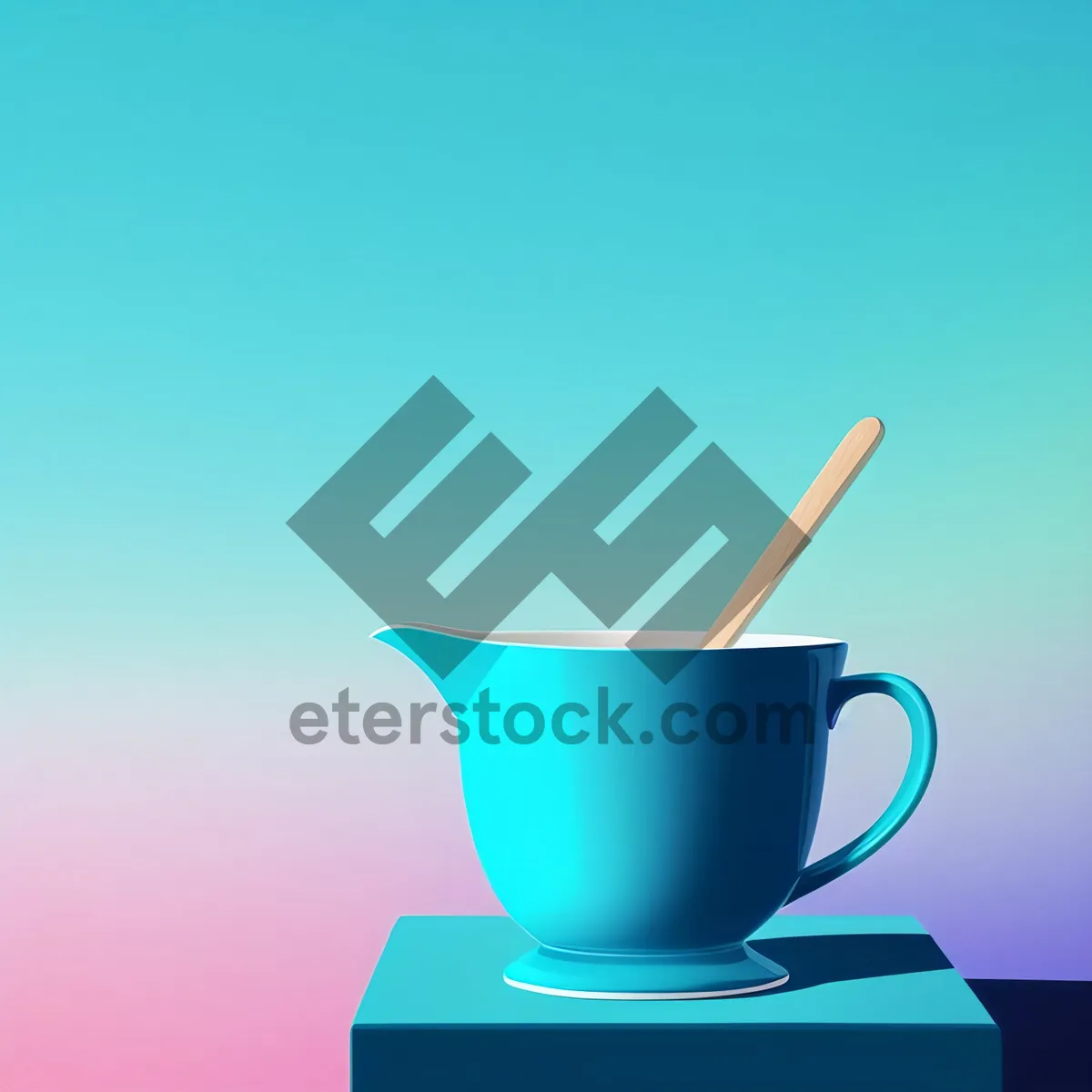 Picture of Hot Cup of Morning Tea in Kitchen