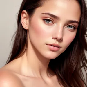 Sultry brunette beauty with captivating eyes and flawless skin