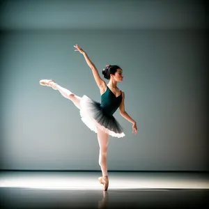 Dynamic Ballet Dance Jump in Studio