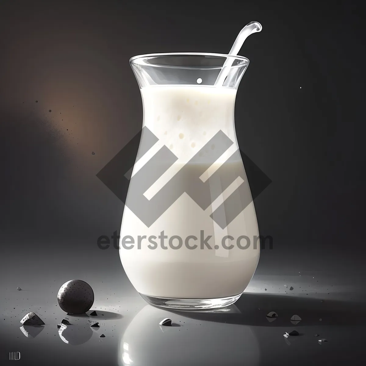 Picture of Milky Glass Liquid in Science Vessel